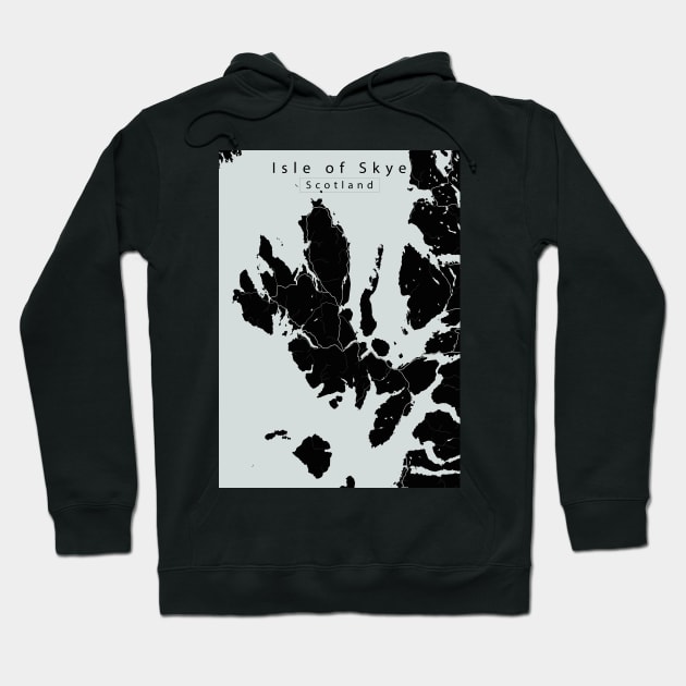 Isle of Skye Scotland Island Map Hoodie by Robin-Niemczyk